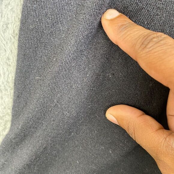 Eileen Fisher Cardigan 100% Merino Wool Italian Yarn Size M Open Front Black - Picture 4 of 12